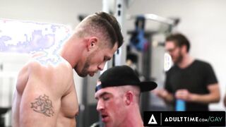HETEROFLEXIBLE - Beefcake Personal Trainer Buttfucks Its Ripped Client BAREBACK Amid A PUBLIC GYM!