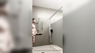 Risky Guy Gets Another to Join in Public Douche Jerkoff