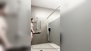 Risky Guy Gets Another to Join in Public Douche Jerkoff