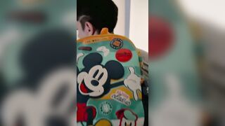 Cruising bang-out with my heterosexual best friend in the public toilets of my university jizz inwards my bum