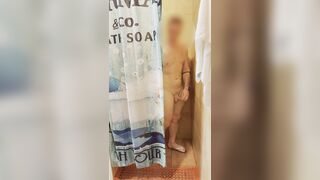 My buddy and I took a douche in a public bathhouse. You can observe how it finished on my JFF.