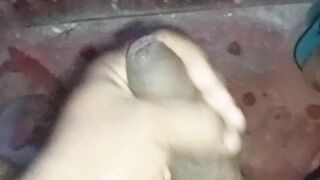 Dark-hued guy palm joy hardcore