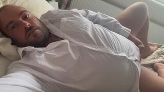 Father chats filthy with ginormous pulsing dinky leaking precum