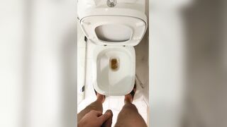 Peeing in Motel bedroom restroom wonderful manhood