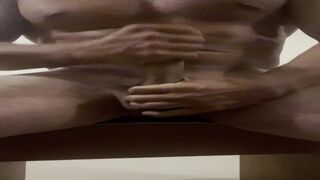 A meaty firm Brazilian manstick, about to jizm