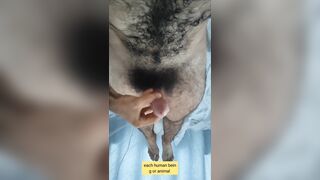 hairy man with ample shaft and gams have fun and showcase soles