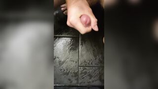 Spunking in shower! Wow