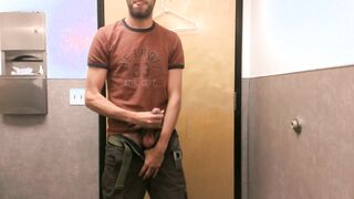 Monstrous Stiffy Solo in a Work Shower