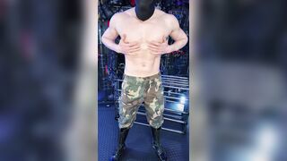 Army trousers with shoes Tormentor Alecs in the dungeon space