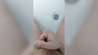 Post bathroom solo masturbate