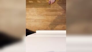 Morning urinate into a bottle