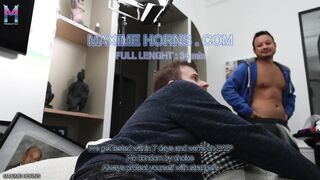 WHOREY INSTRUCTING WITH A TRAINEE: DUAL HUMID INTRUSION AND JISM GULPING - Maxime Horns