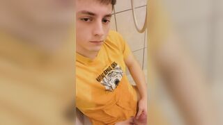 Uber-cute guy urinates in his face and finishes off