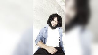 Sexy dark-hued fellow hand-job money-shot