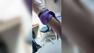 Coregasm - Steaming man with six pack and yam-sized dinky ejaculates in his briefs handsfree - CoregasmicTruth