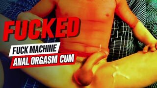 NAILED PLOW MACHINE ASSFUCK EJACULATION JIZZ FAKE PENIS GLIDED OUT