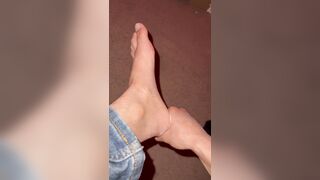 Sole rubdown after a lengthy day at work