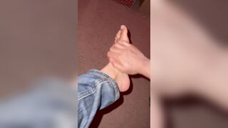 Sole rubdown after a lengthy day at work