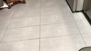 Humungous Force Peeing Filth On My Kitchen Floor