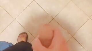 Public hand-job in the front seat of the work camper