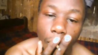 AFRICA LAD SMOKING WEED AND GETTING HIGH