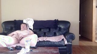 BIG BLACK COCK face pummeling til he shoots a load