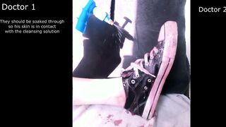 Medical sole examination and tidy POINT OF VIEW