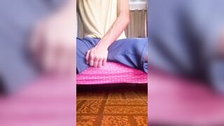 [Preview] Latin college girl toying with his furry giant hard-on dressed in football cutoffs  Pouch squash