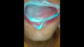 tongue colorido, fetiche lengua larga, sloopy, firm, mojado