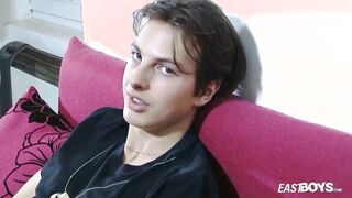 Ultra-cute nasty man Jayce Champlin with utter scrotum masturbating