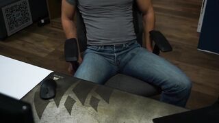 Spunking in my denim while shrieking and boning