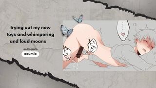 attempting out my fresh fucktoys with sniveling and noisy shrieks~