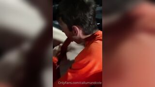 enormous man rod scottish dudes inhale & masturbate in truck ( CallumandCole )