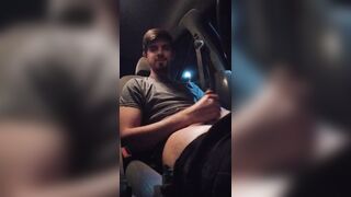 Jerking off in my TRUCK in PUBLIC! Muddy conversing and shrieking noisy like a cockslut until I munch my own jism!