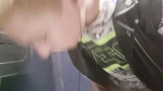 Stranger reaches under stall to take hold of Daniel Haussers manmeat