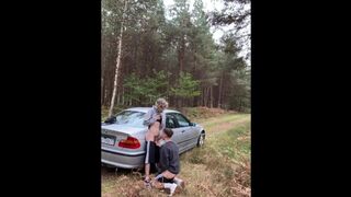 Youngster gives a oral pleasure step brutha 24cm huge dinky outdoor by truck