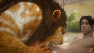 Lion Hairy Knotting Lad Fellow (Homosexual Fur covered)