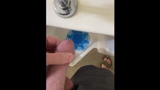 Pee Break at the Urinal. Figured I’d record it for those who like to witness guys pee.