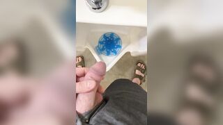 Pee Break at the Urinal. Figured I’d record it for those who like to witness guys pee.