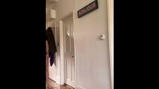 Bare stepbro sticks into a wall!