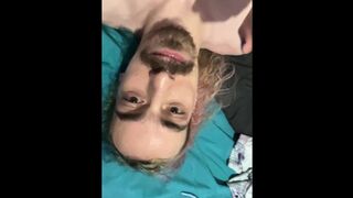 My first-ever self facial cumshot