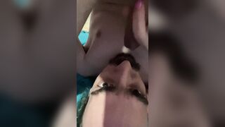 My first-ever self facial cumshot