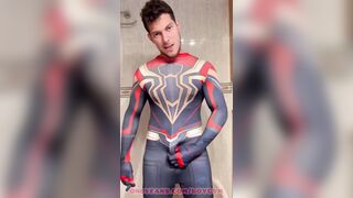 HOMO SPIDERMAN with a Spunk Surprise