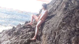 Moist Cub - Toying with Fuck stick at the Beach