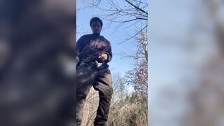 Hugebbc and gigantic caboose outside have fun