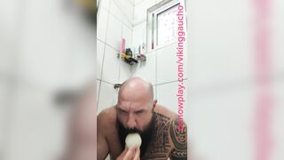 I crammed a tee-shirt with my jizm