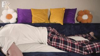 Сollege femboy plays with his cock-squeezing booty with his thumbs for the first-ever time. Dreaming of a hefty dinky