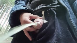 Pissing on you outdoor POINT OF VIEW - public urinate