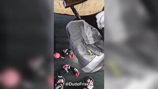 Fellow was reddening in cafe eyeing tonguing éclairs so I took home gave him food & shrunk