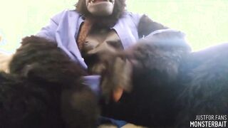 Changing Channels Film Dude Converts into a Gorilla and Milks Off Plus Monster Porno Trailers